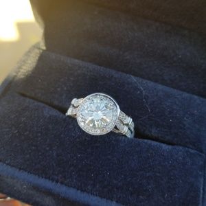 Moissanite engagement ring